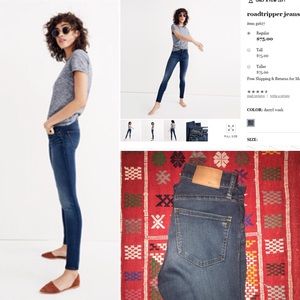 Madewell Roadtripper Jeans in darryl wash, size 24